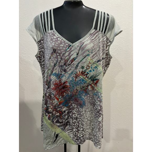 Christine Phillipe Tops - Christine Philippe Y2K Top Tee Boho Hippie Women’s Size Medium